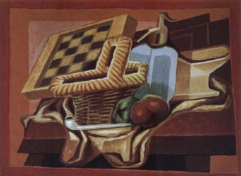 Juan Gris Siphon bottle and skep Norge oil painting art